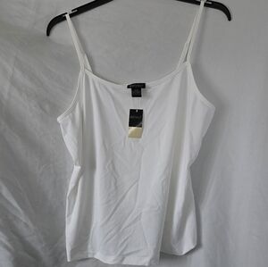 Lane Bryant NWT Women's White Cami Tank Top Plus 18 20 2X 2XL NEW